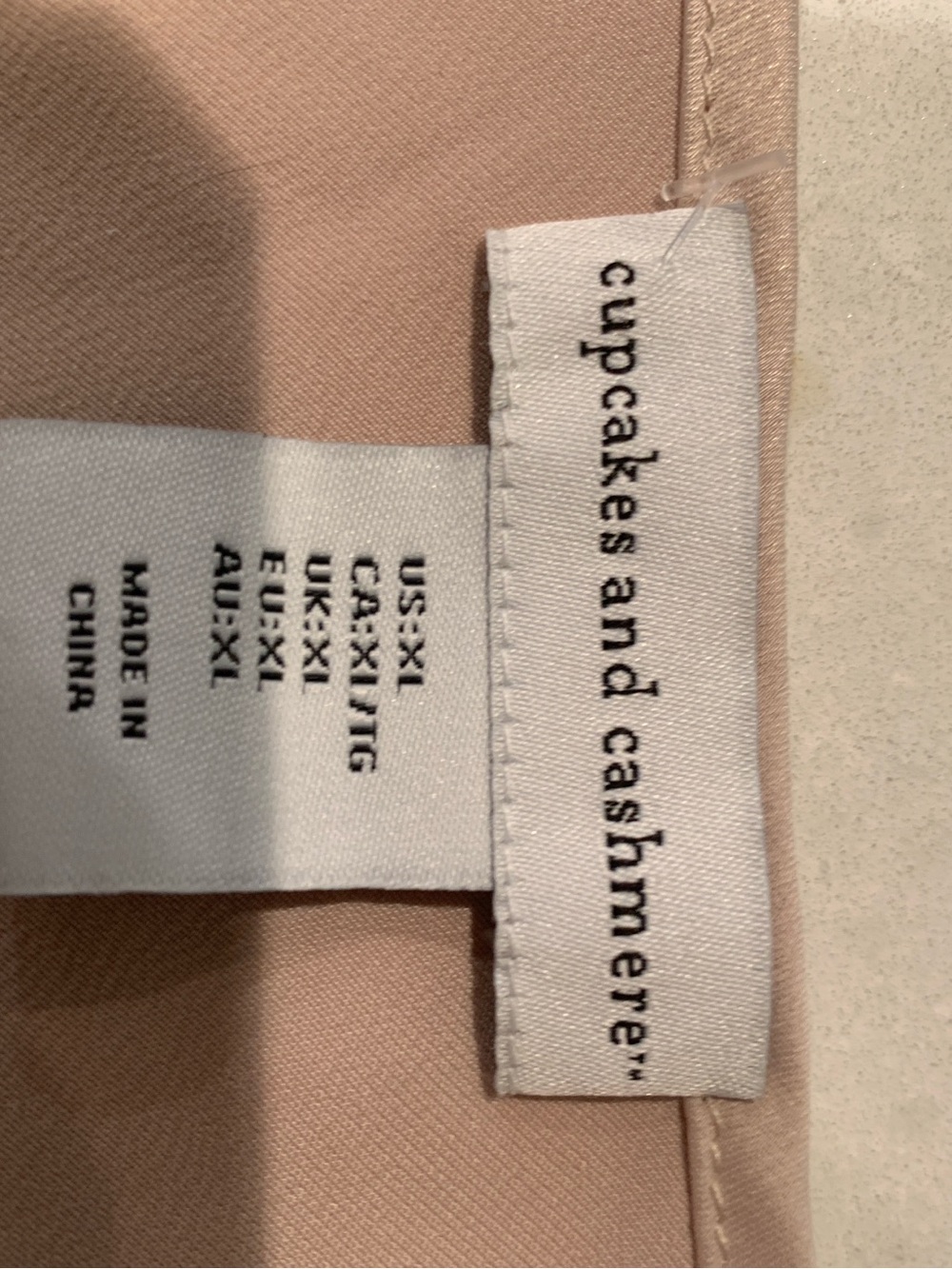 cupcakes & cashmere Pale Blush Satin Maxi Slip Dress XL no flaws - Picture 2 of 6
